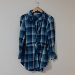 Soft Surroundings Blue Plaid Tunic